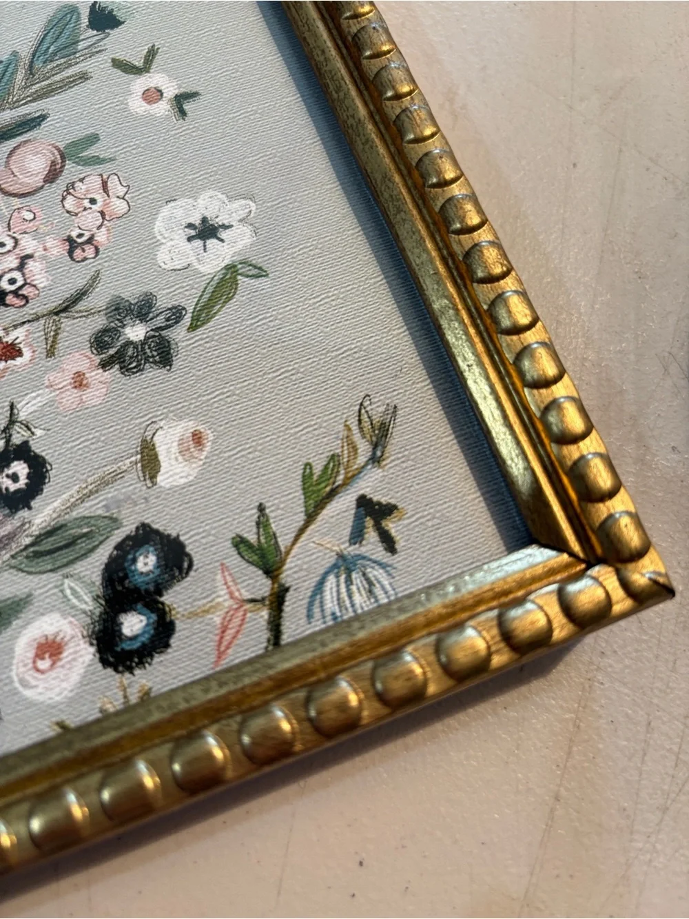 Sheffield Home Gold Floral Photo Frame Pair 5x7” new